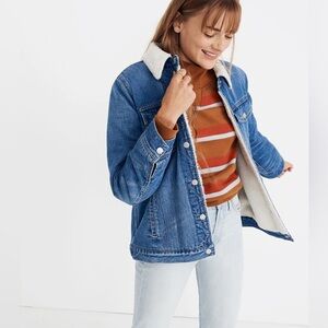 Oversized Sherpa Jean Jacket